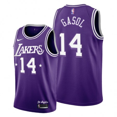 Maillot Basket Los Angeles Lakers Marc Gasol 14 Nike 2021-22 City Edition Throwback 60s Swingman - Homme